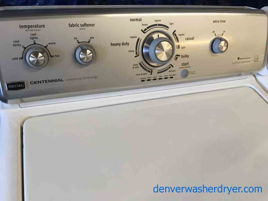 Amazing Maytag Washer and Dryer Set, 1-Year Warranty with fridge 3188