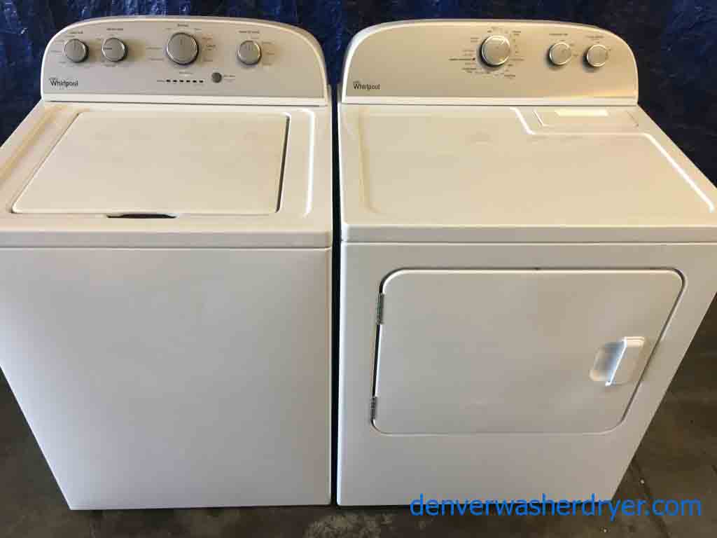 Matching White Whirlpool Washer and Dryer Set with a 6-Month Warranty!