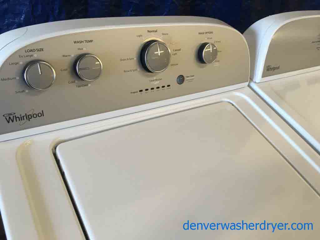 Matching White Whirlpool Washer and Dryer Set with a 6-Month Warranty!