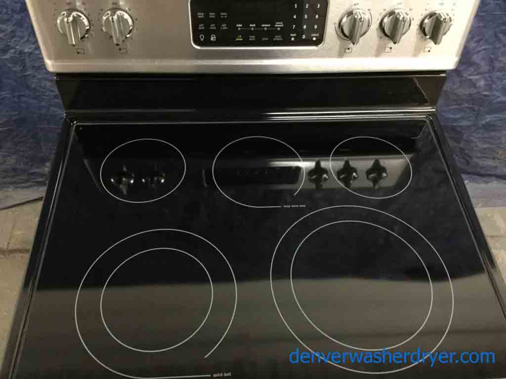 Stainless Frigidaire Gallery Range, Glass-Top Stove, Convection Oven