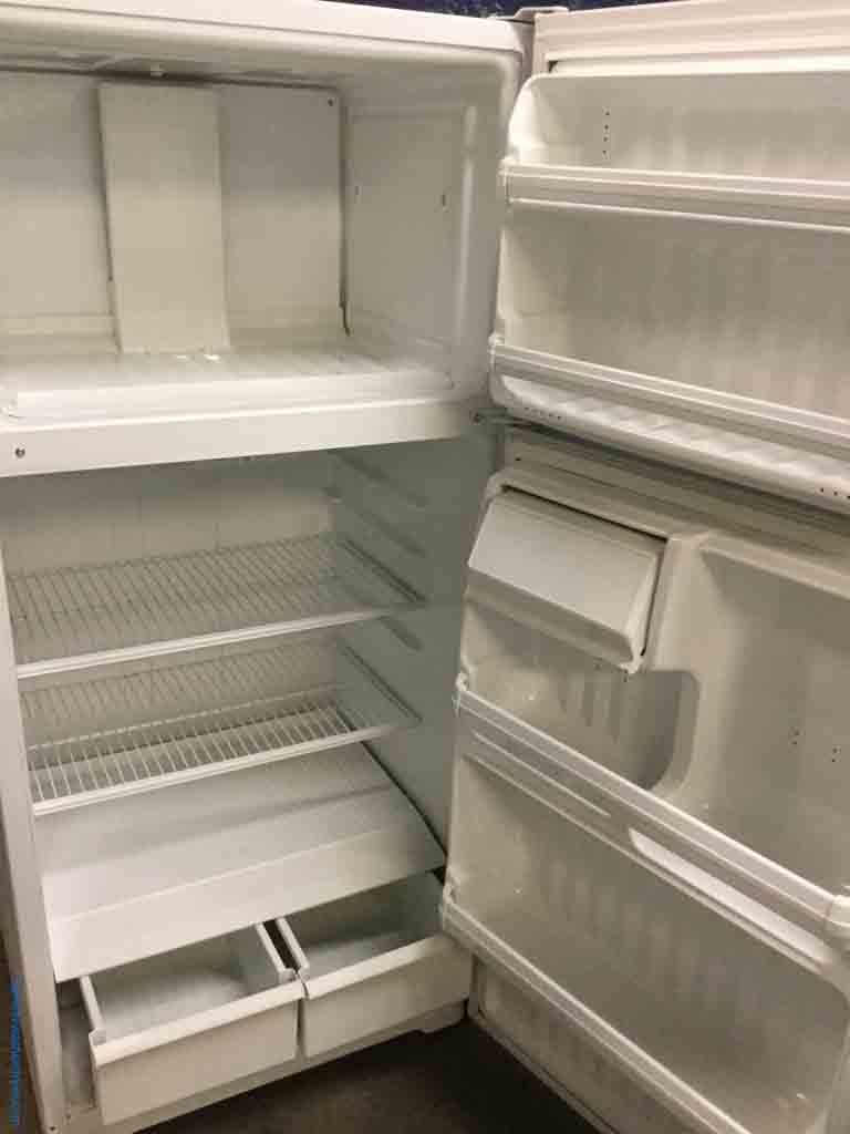 White GE Refrigerator, 14 Cu. Ft., Clean, Ready to Install!