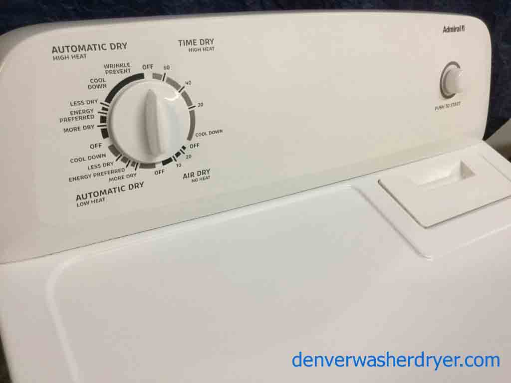 Perfect Admiral(Maytag) Washer & Dryer Set, Electric, White, Super Capacity, 1-Year Warranty!
