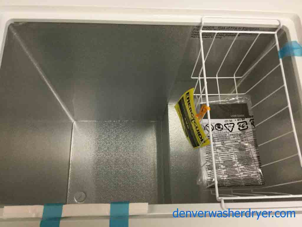 Brand-New White Chest Freezer, 5 Cu. Ft, by Insignia, 1-Year Warranty