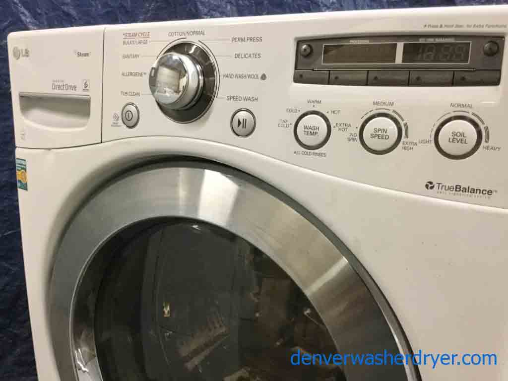 LG Front-Load Washing Machine, Steam & Sanitary Cycles, 4.5 Cu.Ft, in White, Direct-Drive