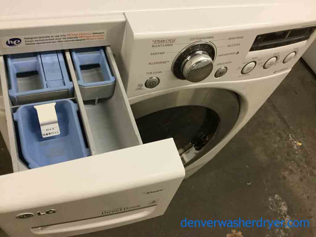 LG Front-Load Washing Machine, Steam & Sanitary Cycles, 4.5 Cu.Ft, in White, Direct-Drive