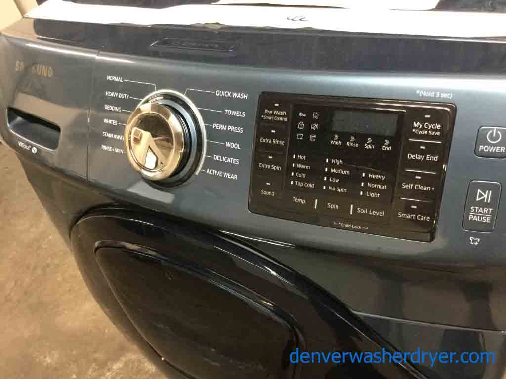 NEW! Beautiful Blue Samsung Front-Load Washing Machine, 4.5 ft.³