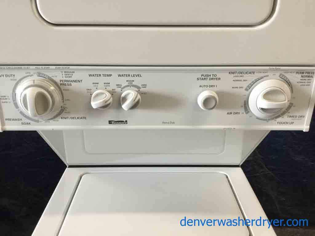 24″ Wide Stacked (Unitized) Laundry Center, Heavy-Duty Direct-Drive, Electric, Kenmore