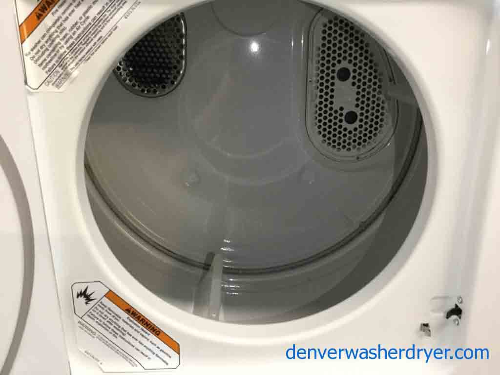 GE Spacemaker Washer|Dryer Set, 24″ Wide, Stacked (Unitized), Electric, Near New! 2 year warranty