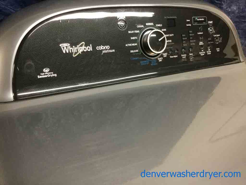 Solid Whirlpool Cabrio Platinum Direct-Drive Laundry Set, High End,5 year
