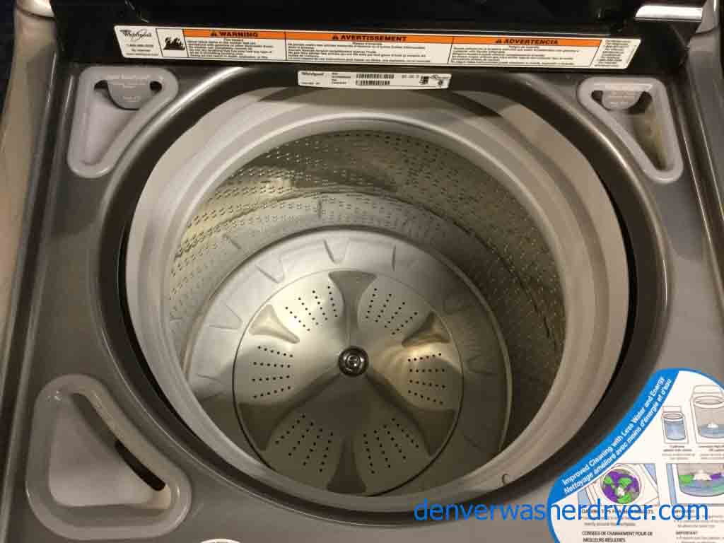 Solid Whirlpool Cabrio Platinum Direct-Drive Laundry Set, High End,5 year
