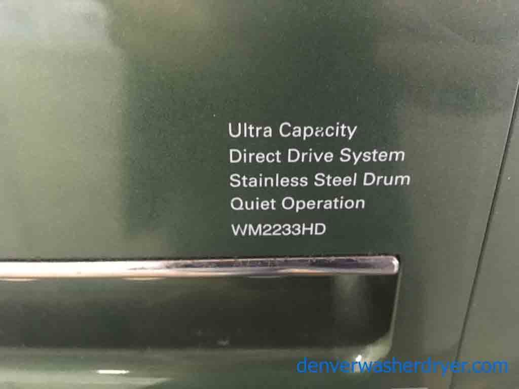 Green LG FL Washer with Matching Dryer