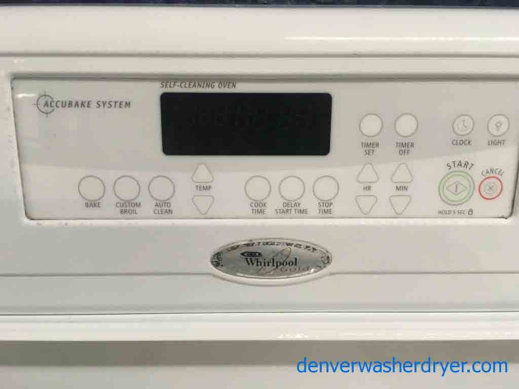 White Whirlpool *GAS* Self-Cleaning Range & Kenmore Gas Dryer with 1 Year Warranty!