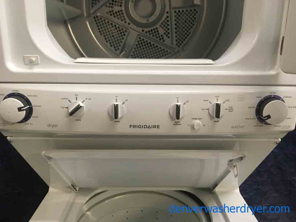 NEW Scratch & Dent special White Frigidaire Stack Set- 1 year warranty