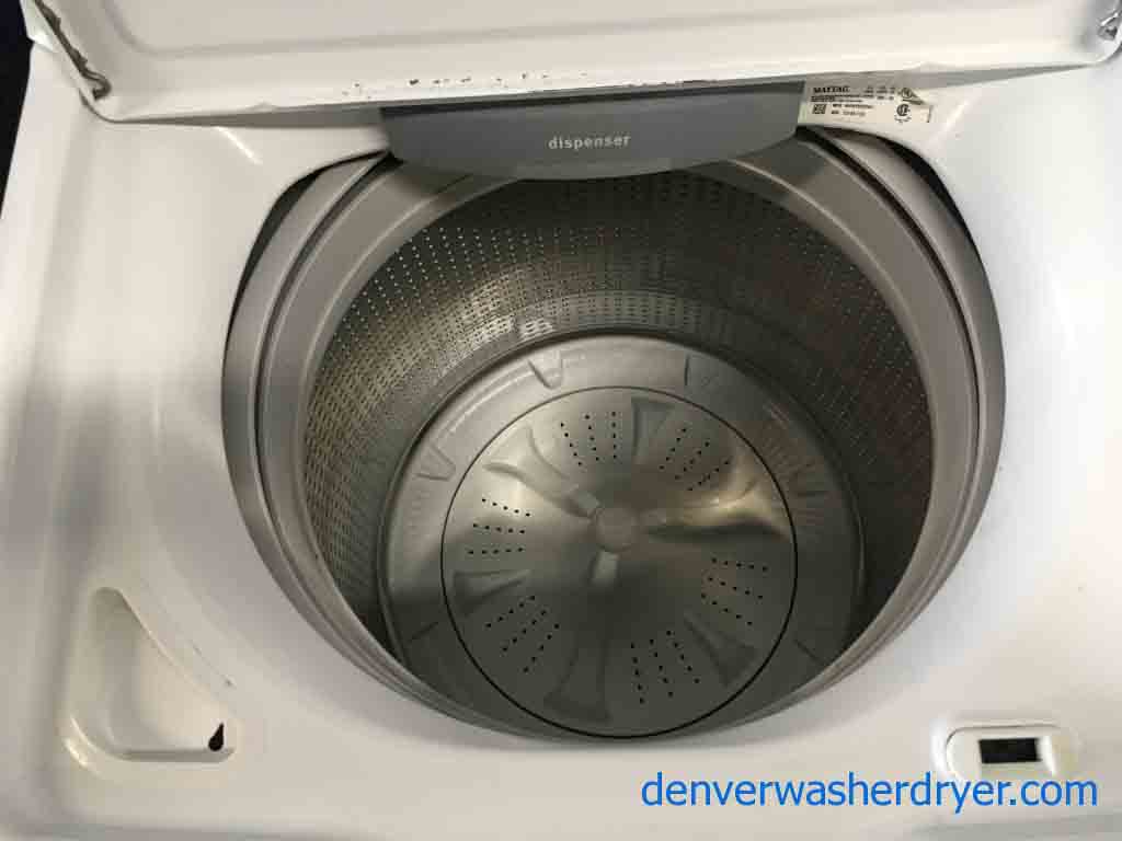 Marvelous Maytag Washer- Dryer, Electric, 27″ Wide in White, Intellidry Technology, Fully Refurbished