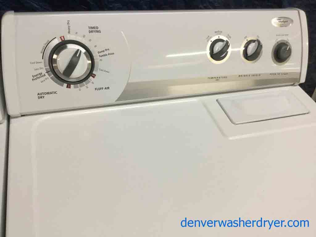Direct-Drive Whirlpool Washer, Electric Dryer, Super Capacity, Heavy-Duty, Quality Refurbished Appliances