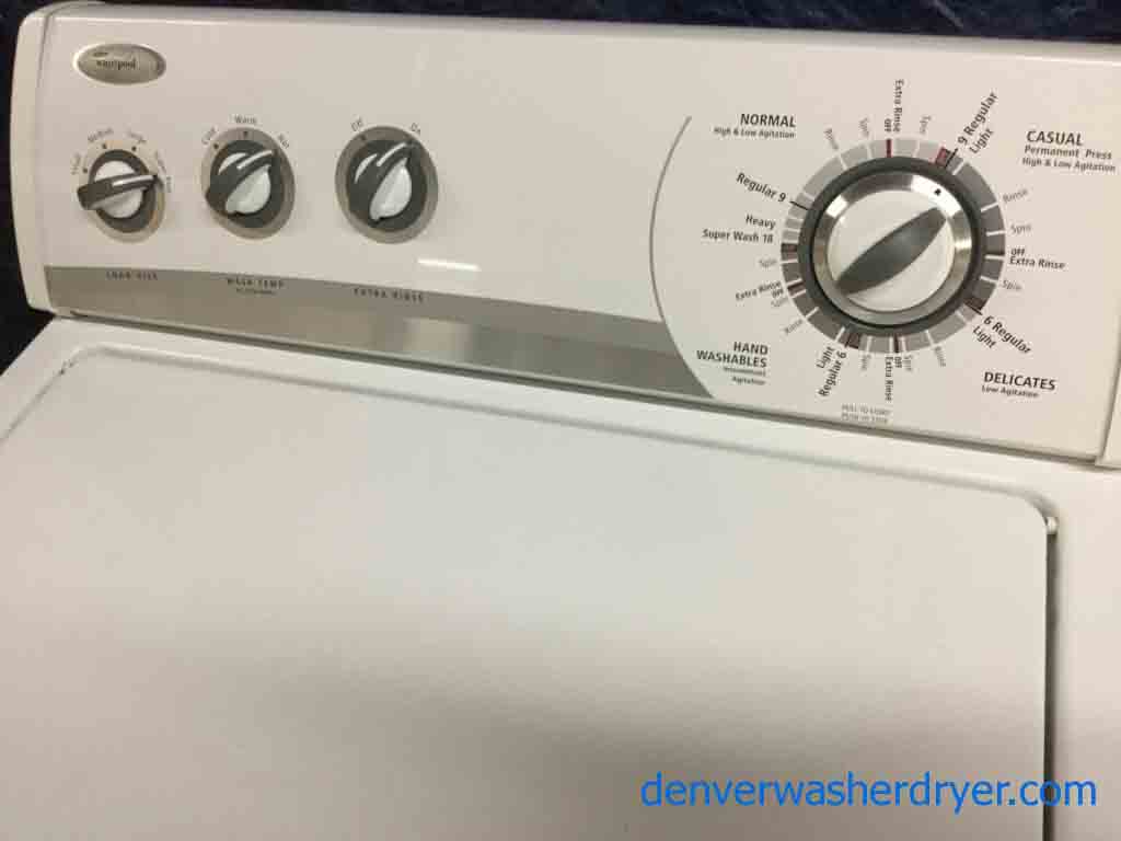 Direct-Drive Whirlpool Washer, Electric Dryer, Super Capacity, Heavy-Duty, Quality Refurbished Appliances