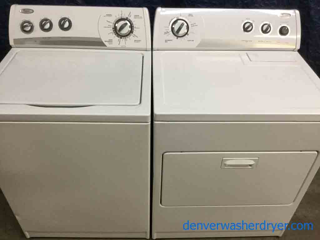 Direct-Drive Whirlpool Washer, Electric Dryer, Super Capacity, Heavy-Duty, Quality Refurbished Appliances