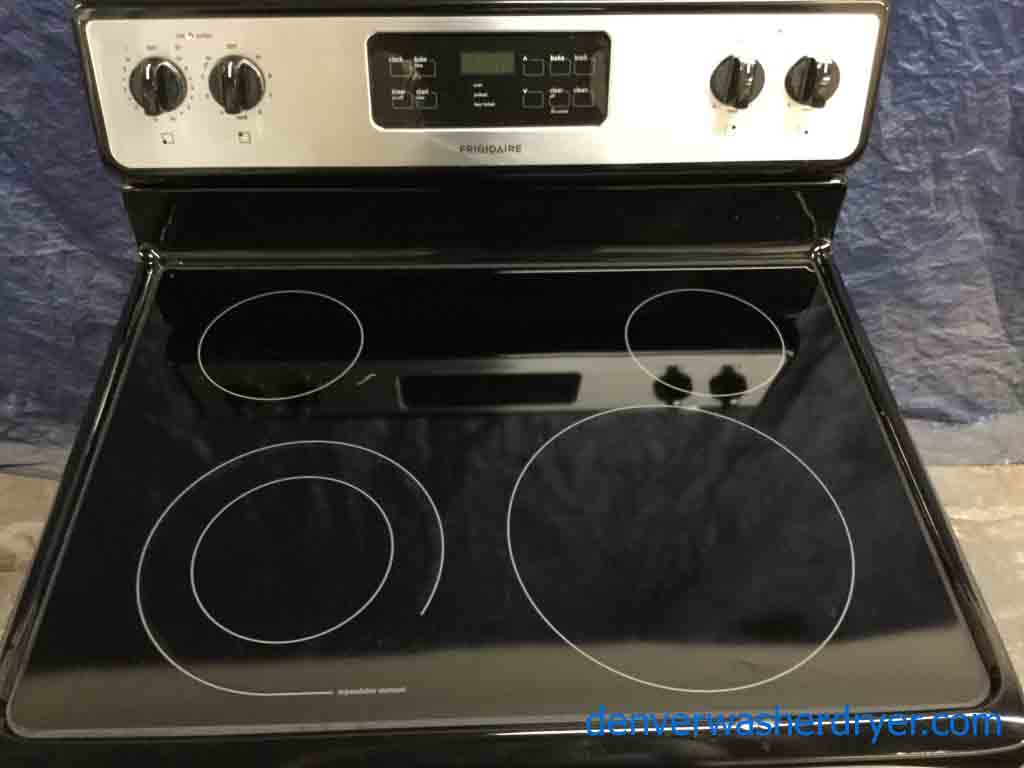 Fantastic Frigidaire, Self Cleaning, Stainless Stove, Glass-Top, Clean and Working Great!