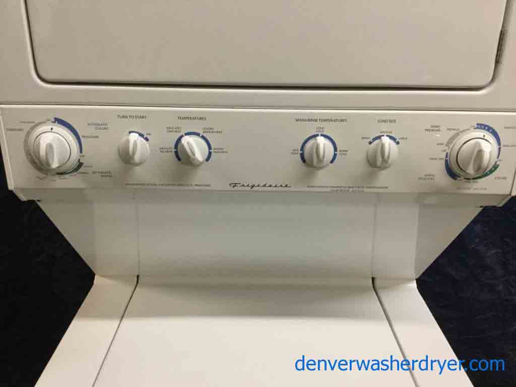 Full-Size 27″ Frigidaire Stacked Laundry Center, 220V, Commercial Heavy Duty, 1-Year Warranty!