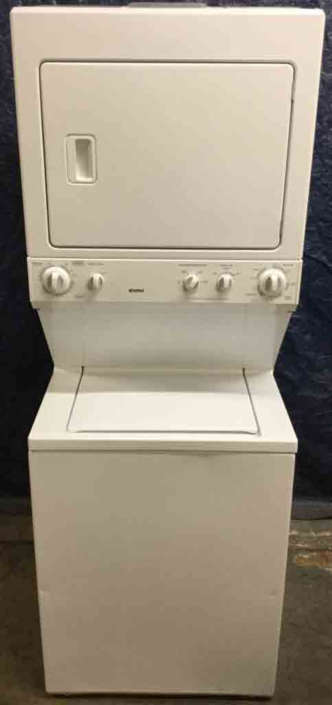 Sturdy 27″ Kenmore Stackable (Unitized) Washer Dryer Set, 220V, Full-Size