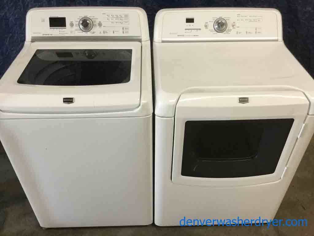 High-End Maytag Bravos Set, Direct-Drive, Electric Steam Dryer, 1-Year Warranty!