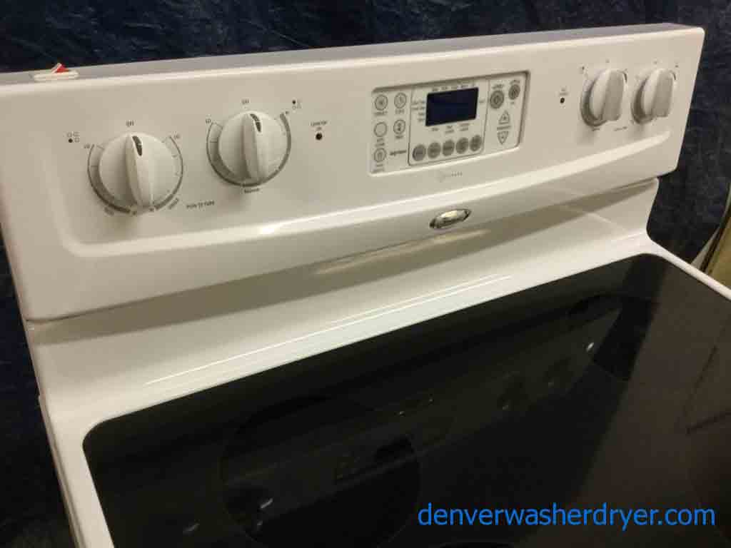 Large Images for Slick White GlassTop Stove, 30″ Whirlpool, Electric