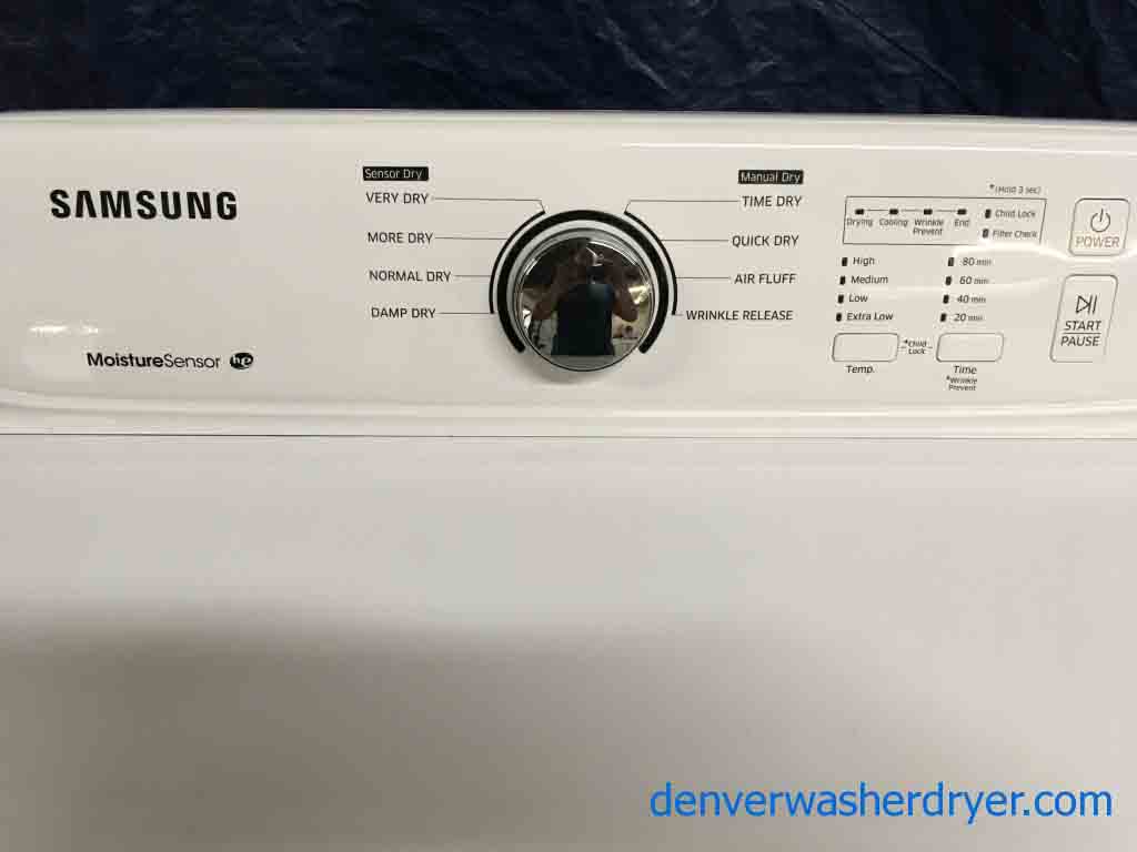 Used Electric Samsung Dryer, White, 7.3 Cu. Ft, 1-Year Warranty!