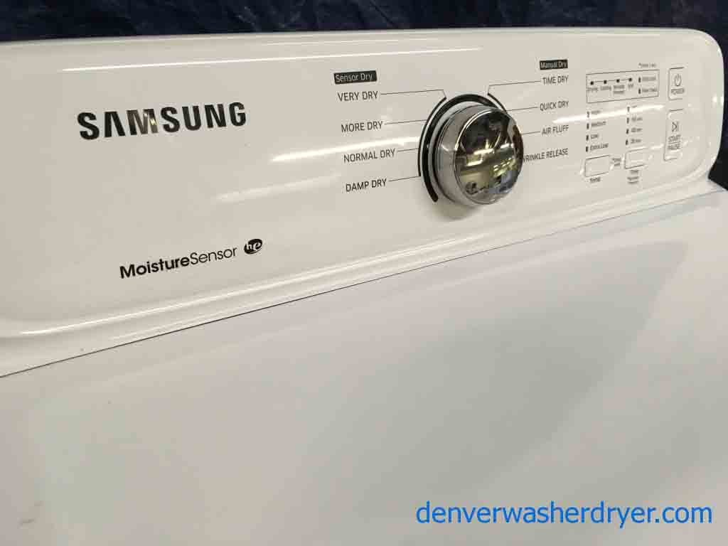 Used Electric Samsung Dryer, White, 7.3 Cu. Ft, 1-Year Warranty!
