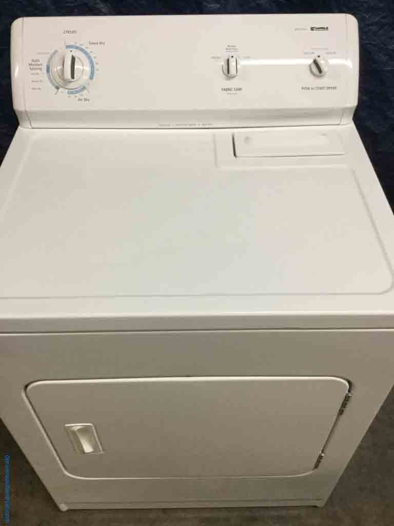 XL Capacity Kenmore Electric Dryer Slim 26″ Depth, 1-Year Warranty & Single White Kenmore 500 Series Top-load Washing Machine!