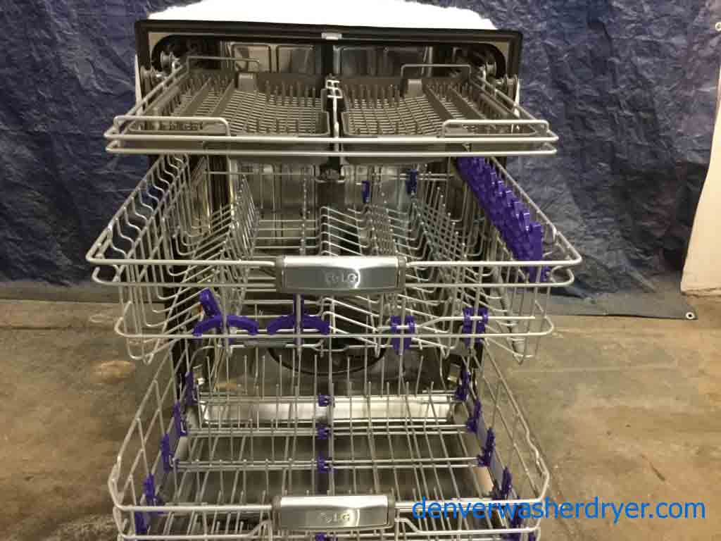 Used Stainless LG Dishwasher, Direct-Drive, Hidden Control, 3-Racks