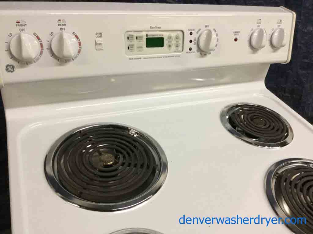 Large Images for Discount Stove, White GE CoilTop, Electric, Self