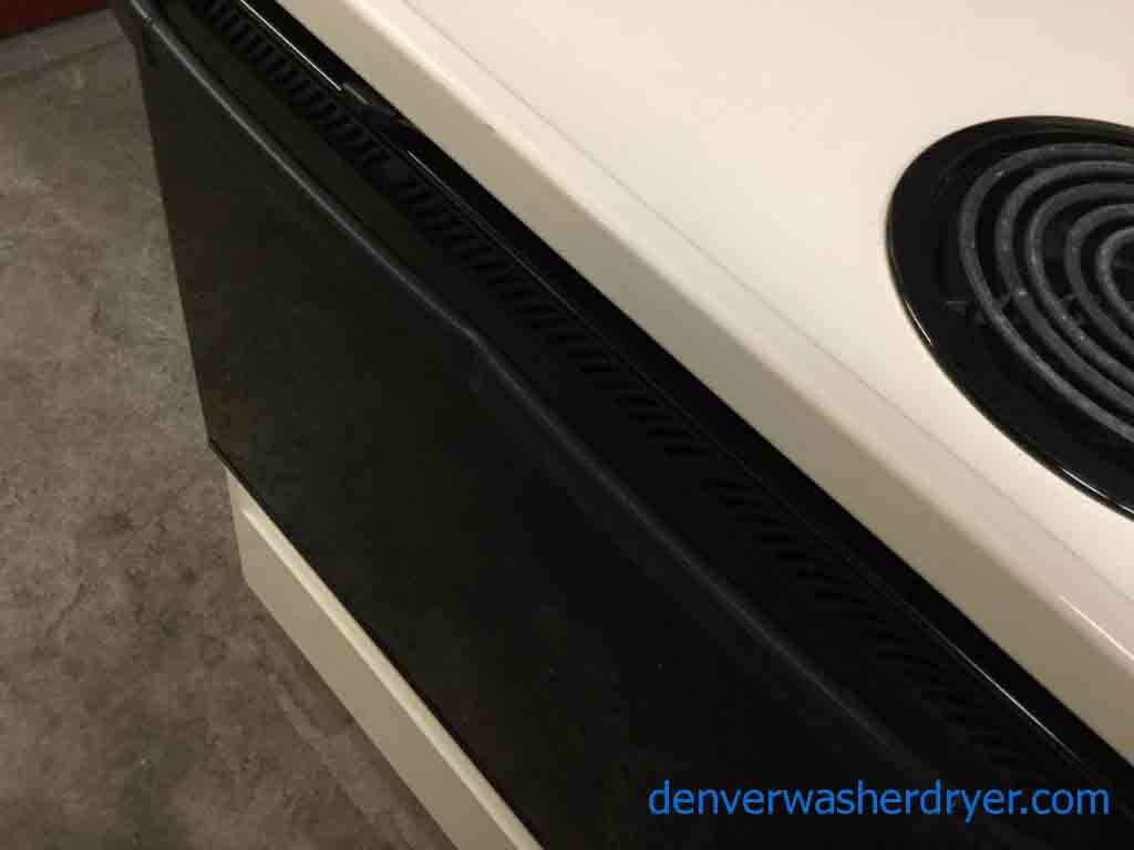 Large Images for Almond/Black GE Electric Range, SelfCleaning, 30