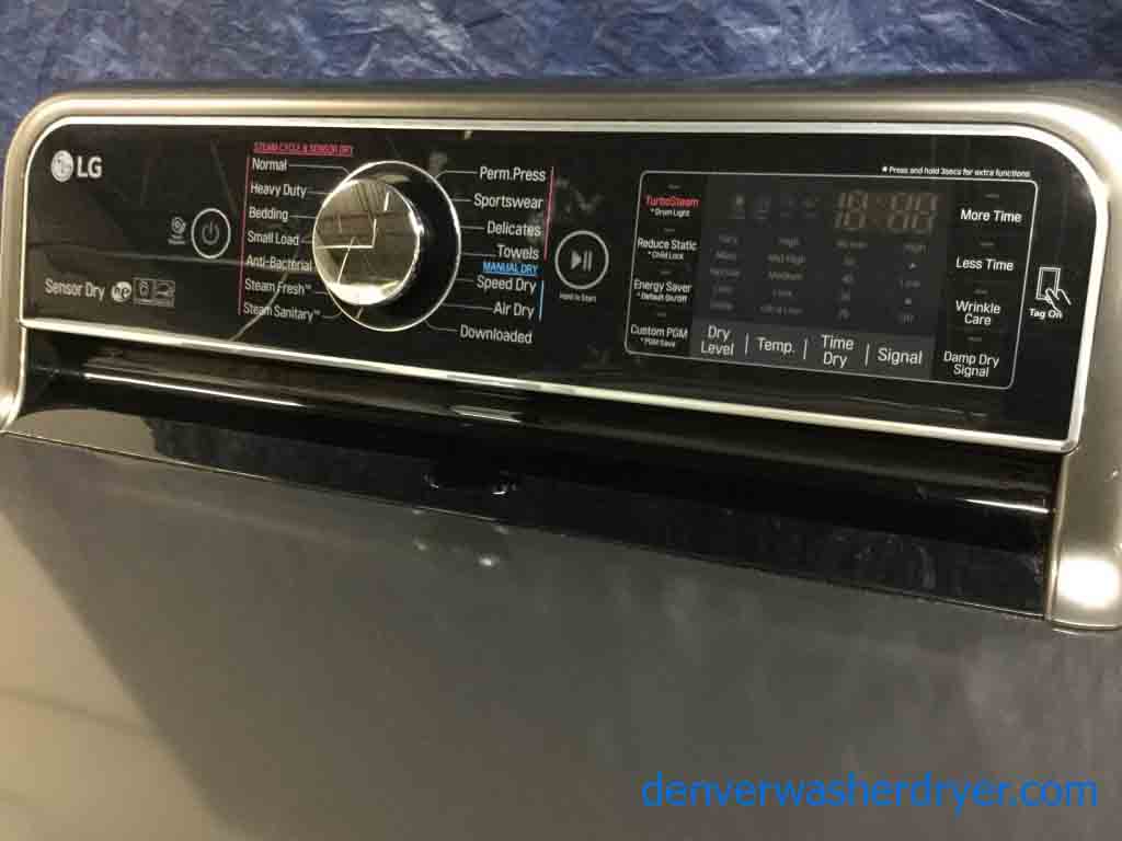 Incredible Brand-New ENERGY STAR LG High-End Turbo Steam Electric Dryer with Dual-Open Door, 1-Year Warranty
