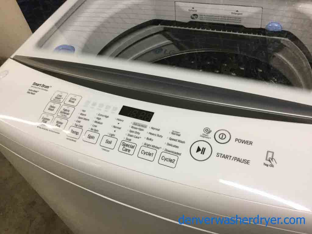 New LG 4.5 Cu. Ft. Top-Load Washing Machine, Direct-Drive in White, 1-Year Warranty!