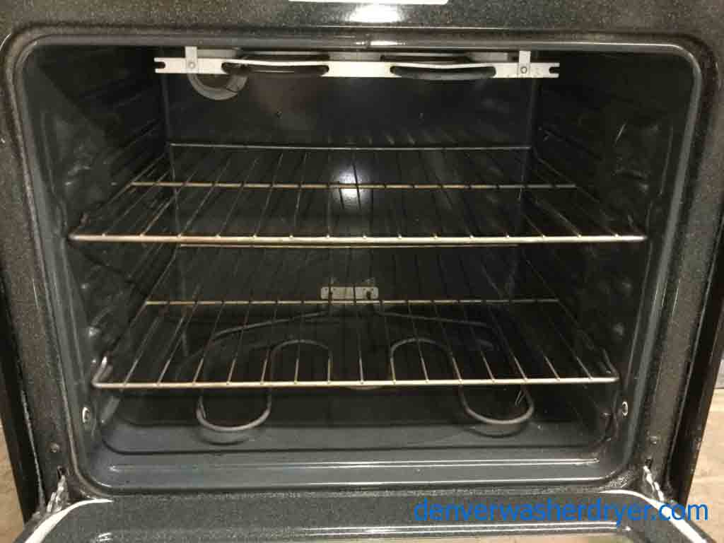 Large Images for Black GlassTop Stove by GE, Electric, SelfCleaning, 5Burner, 1Year Warranty