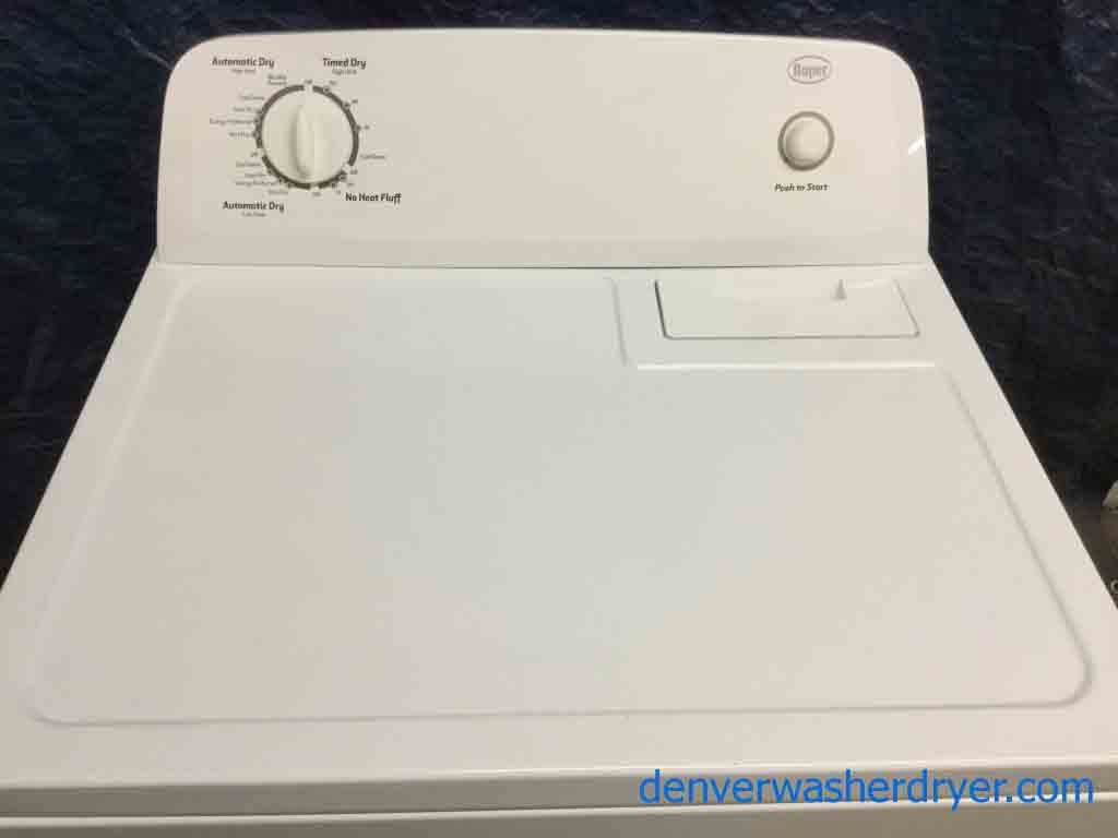 Hot Roper Dryer, Electric, 29″ Wide in White, Like-New Condition, 1-Year Warranty& Full-Sized Admiral Washing Machine, Agitator, Clean and Good-Working, 1-Year Warranty