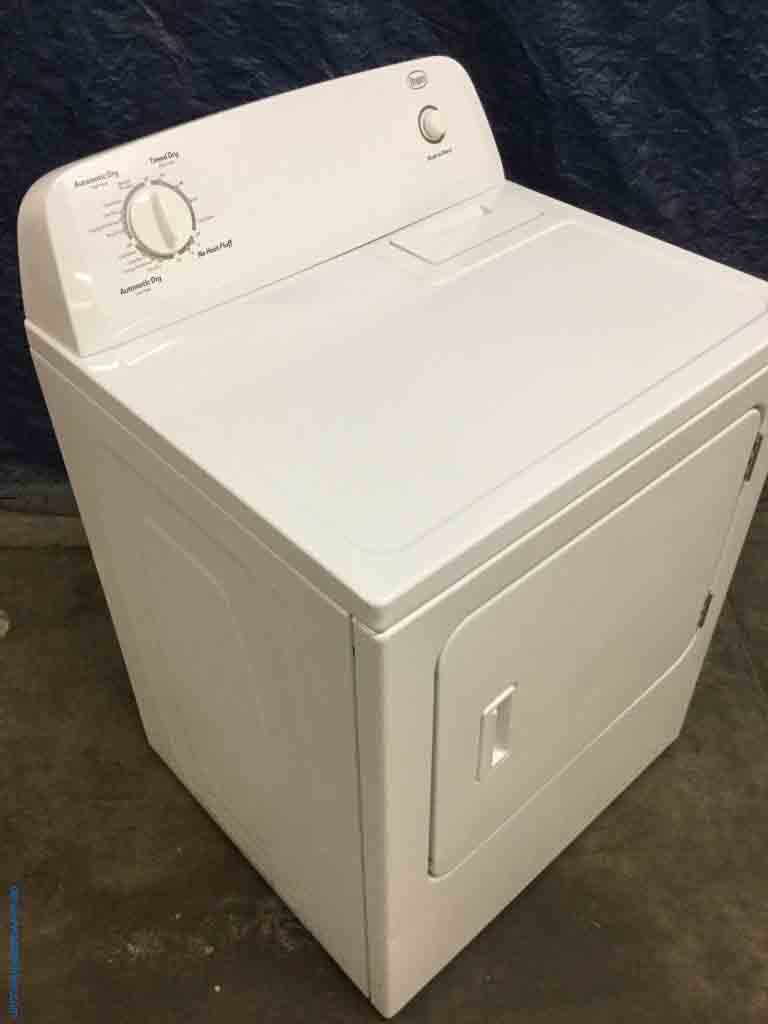 Hot Roper Dryer, Electric, 29″ Wide in White, Like-New Condition, 1-Year Warranty& Full-Sized Admiral Washing Machine, Agitator, Clean and Good-Working, 1-Year Warranty