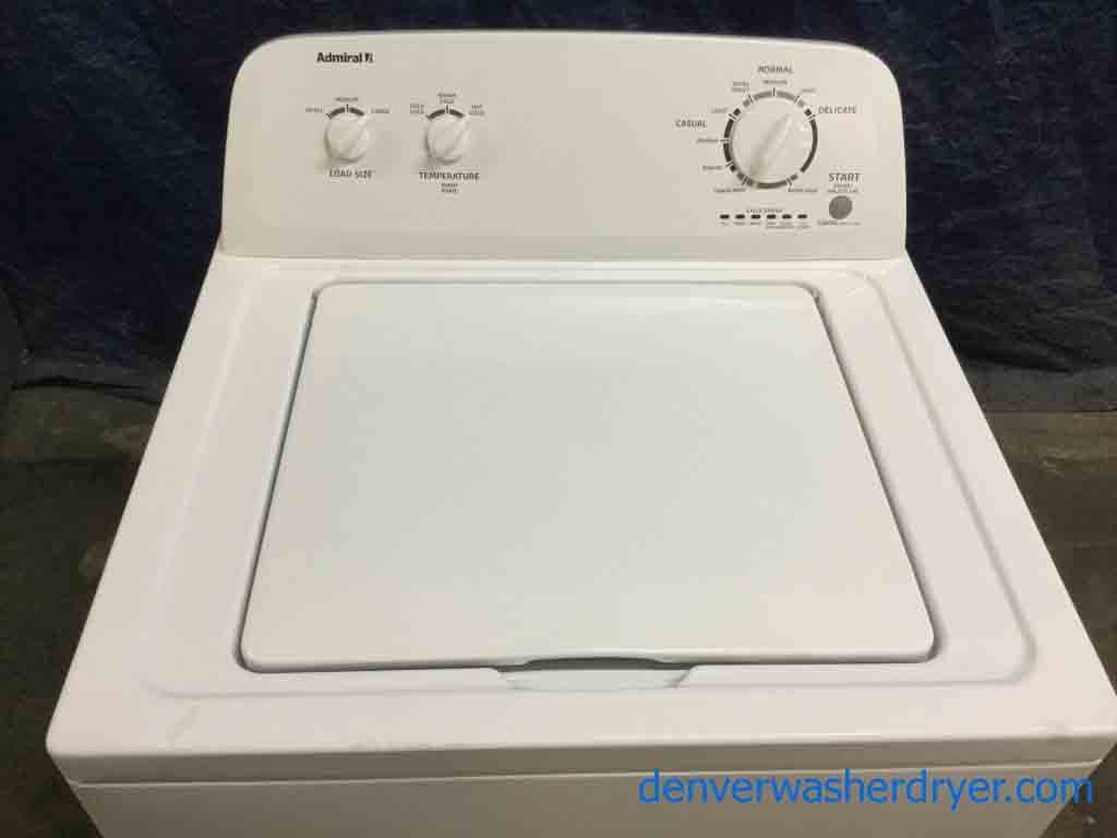Full-Sized Admiral Washing Machine, Agitator, Clean and Good-Working, 1-Year Warranty