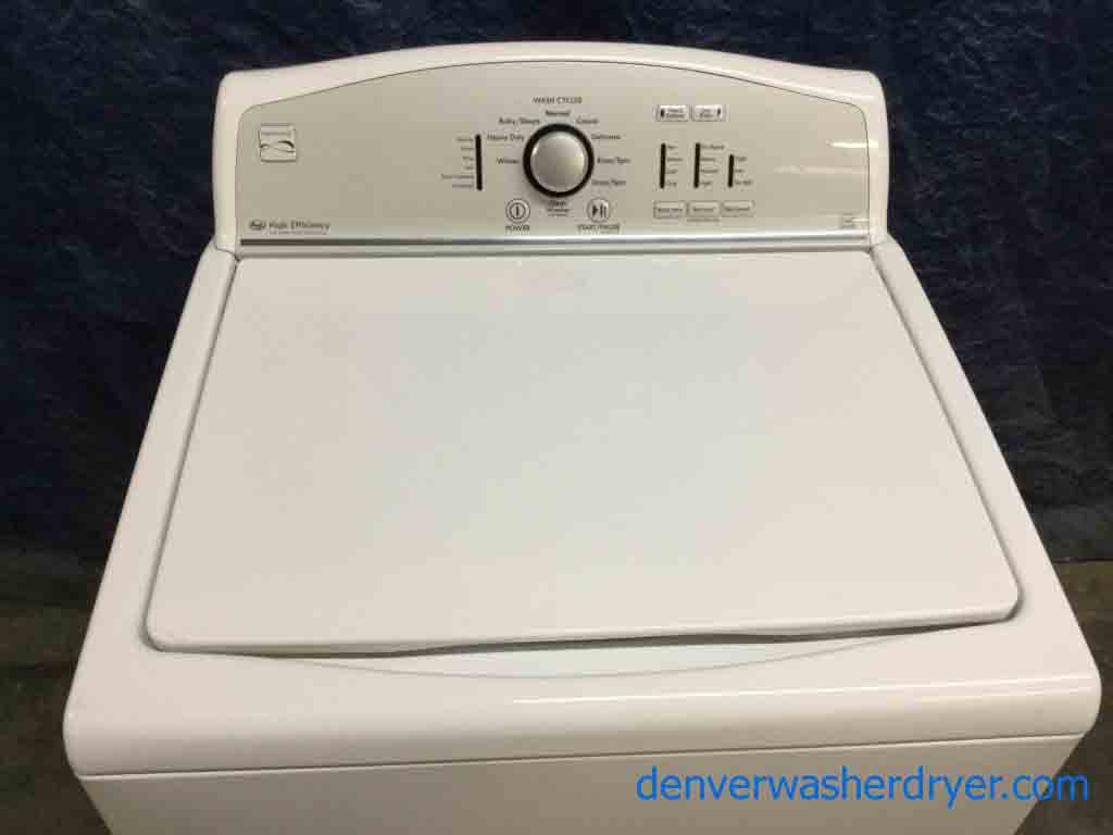 Energy-Star Kenmore Washing Machine, HE, Full-Sized, 1-Year Warranty  &  NEW! Stainless Frigidaire Dishwasher, 24″ Built-In, Hidden Controls, 1-Year Warranty!