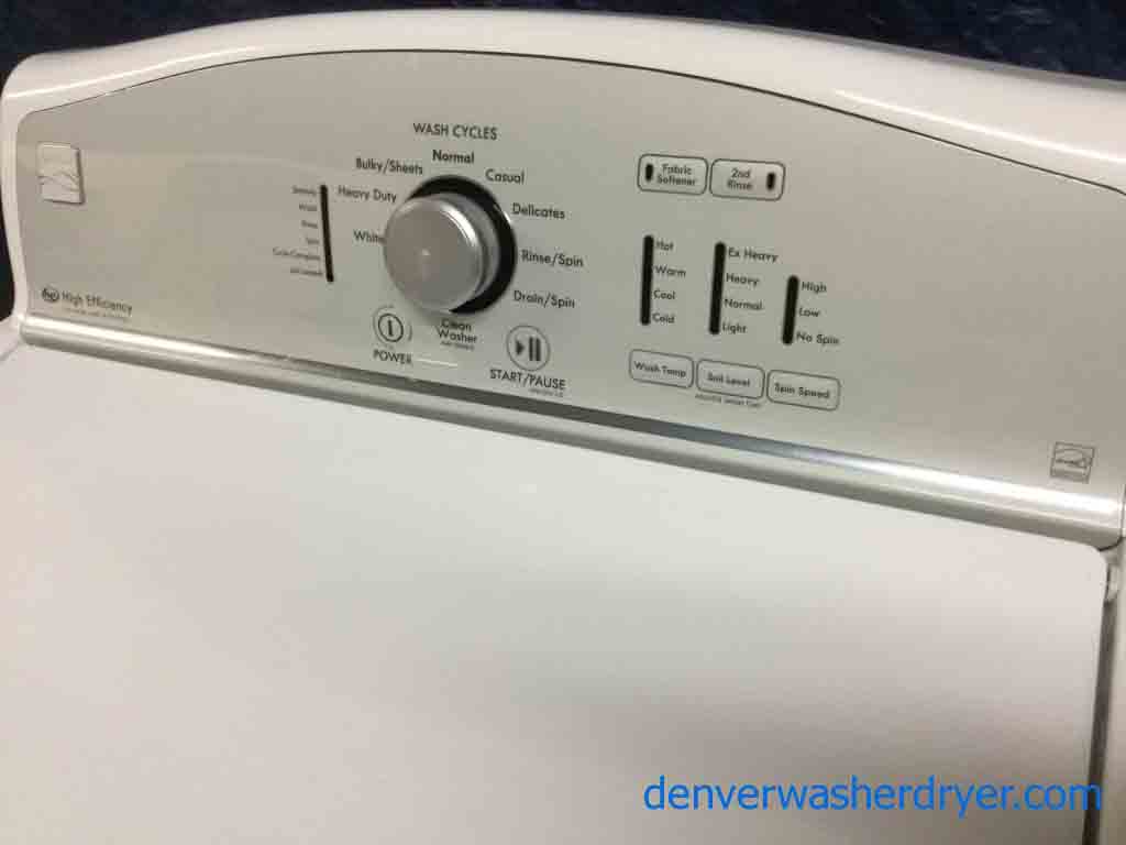 Energy-Star Kenmore Washing Machine, HE, Full-Sized, 1-Year Warranty  &  NEW! Stainless Frigidaire Dishwasher, 24″ Built-In, Hidden Controls, 1-Year Warranty!