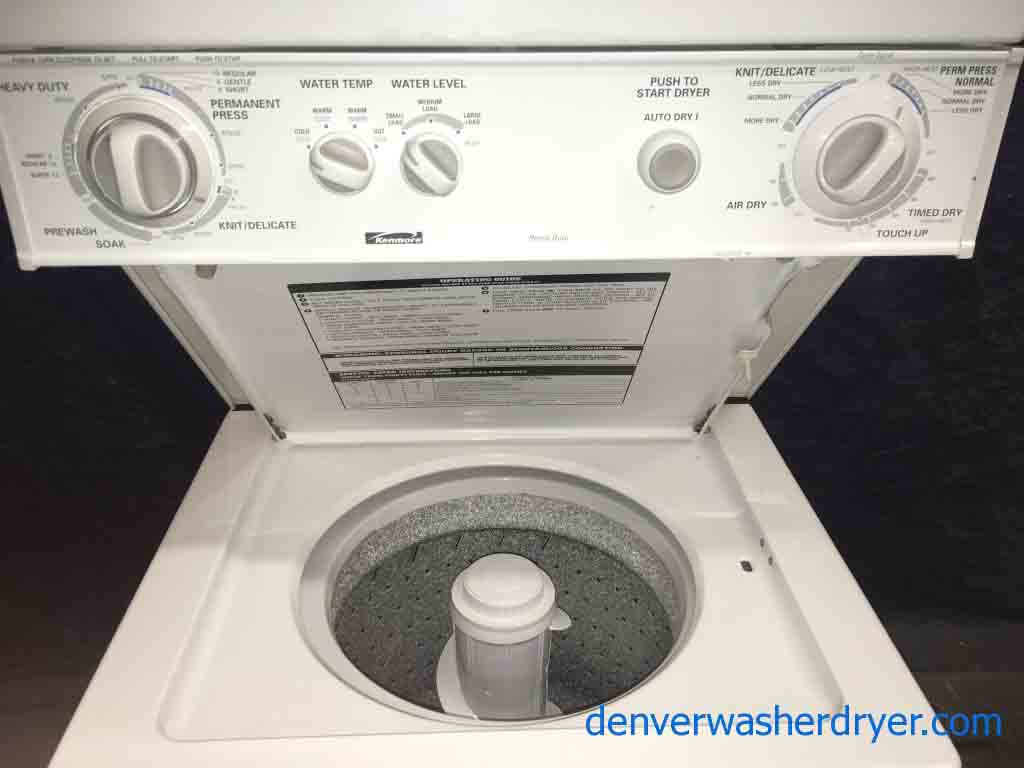 24″ Wide Stacked (Unitized) Laundry Center, Heavy-Duty Direct-Drive, Electric, Kenmore