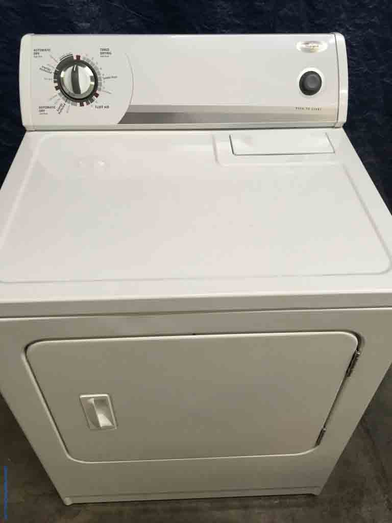 Large Images for Single White Whirlpool Super Capacity Electric Dryer
