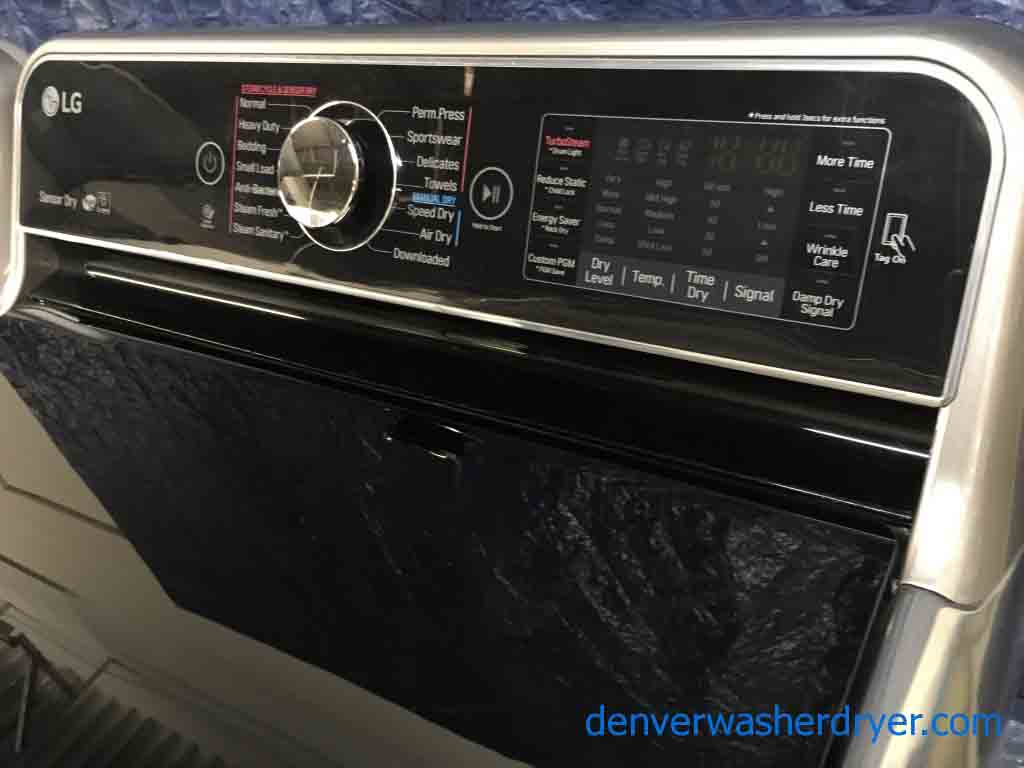 Mindblowing LG Washer Dryer Set, Electric, Silver/Grey, Steam, Dual-Open Door, 1-Year Warranty