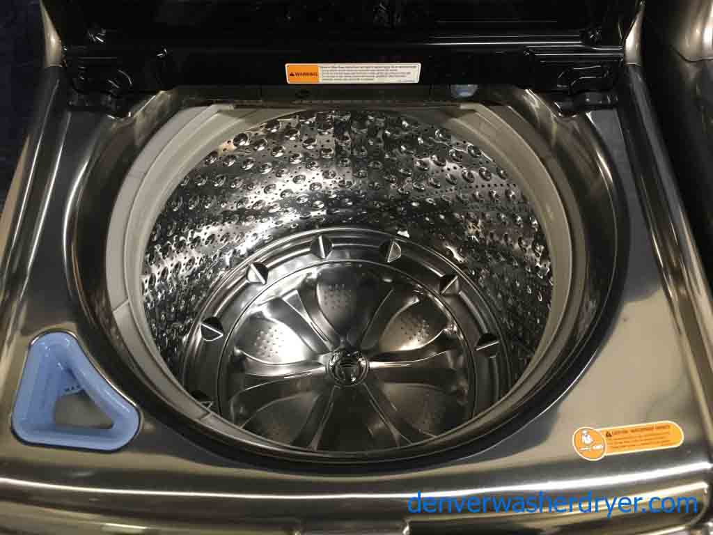 Mindblowing LG Washer Dryer Set, Electric, Silver/Grey, Steam, Dual-Open Door, 1-Year Warranty