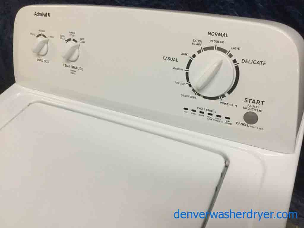 Full Sized Admiral(Maytag) Washing Machine AND Whirlpool SS Dishwasher