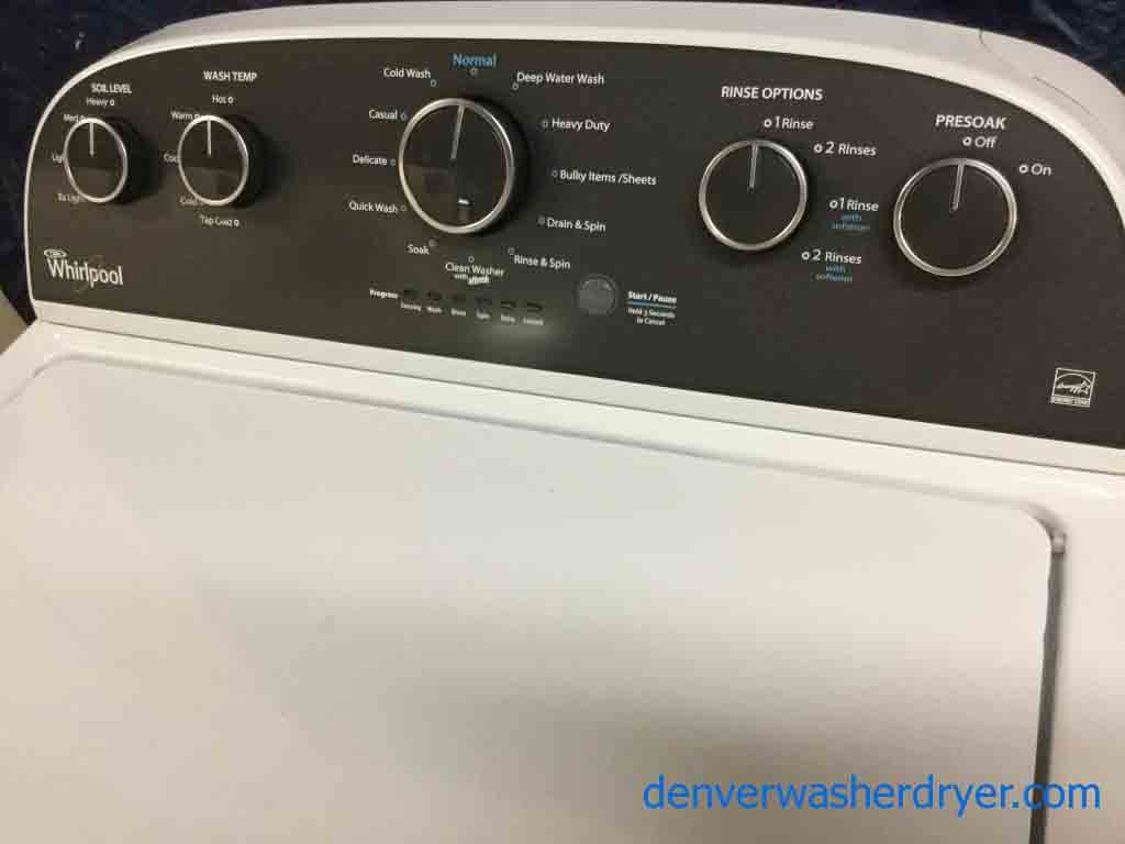 Newer Model Whirlpool Laundry Set, Electric, Oversized Wash-bin, 1-Year Warranty