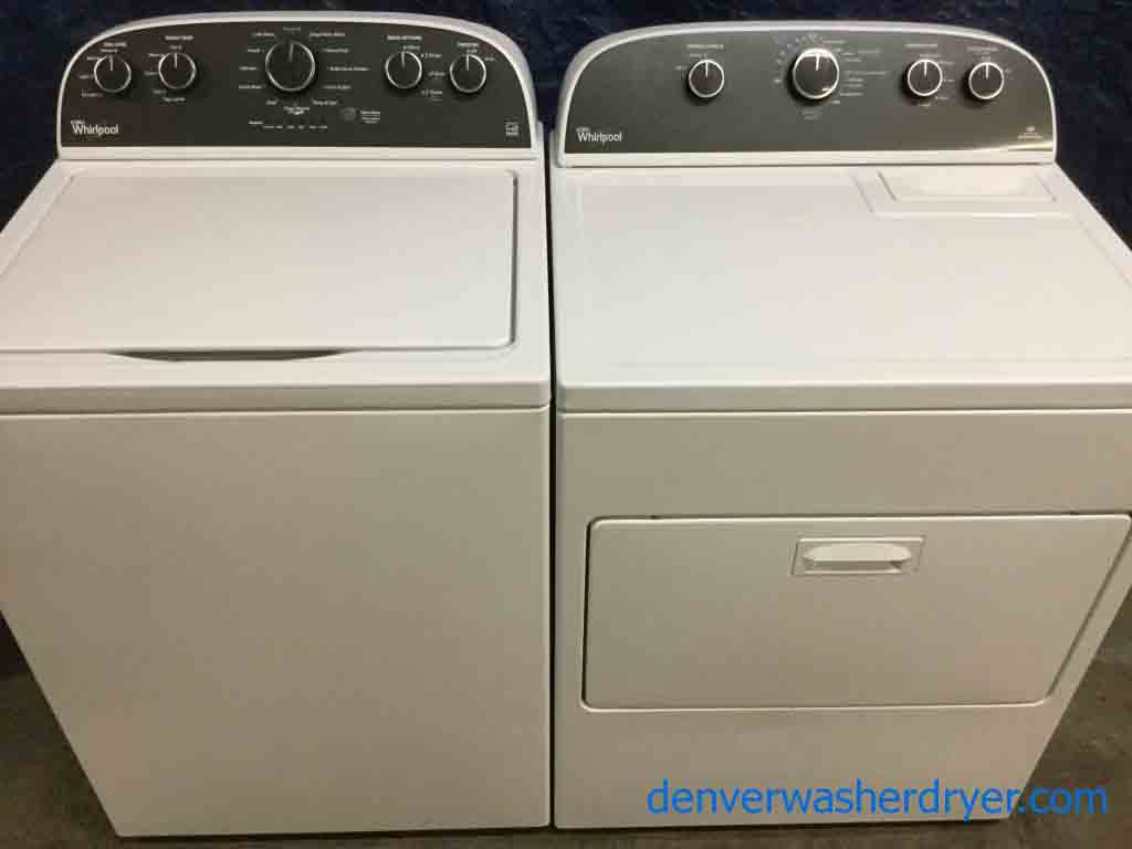 Newer Model Whirlpool Laundry Set, Electric, Oversized Wash-bin, 1-Year Warranty