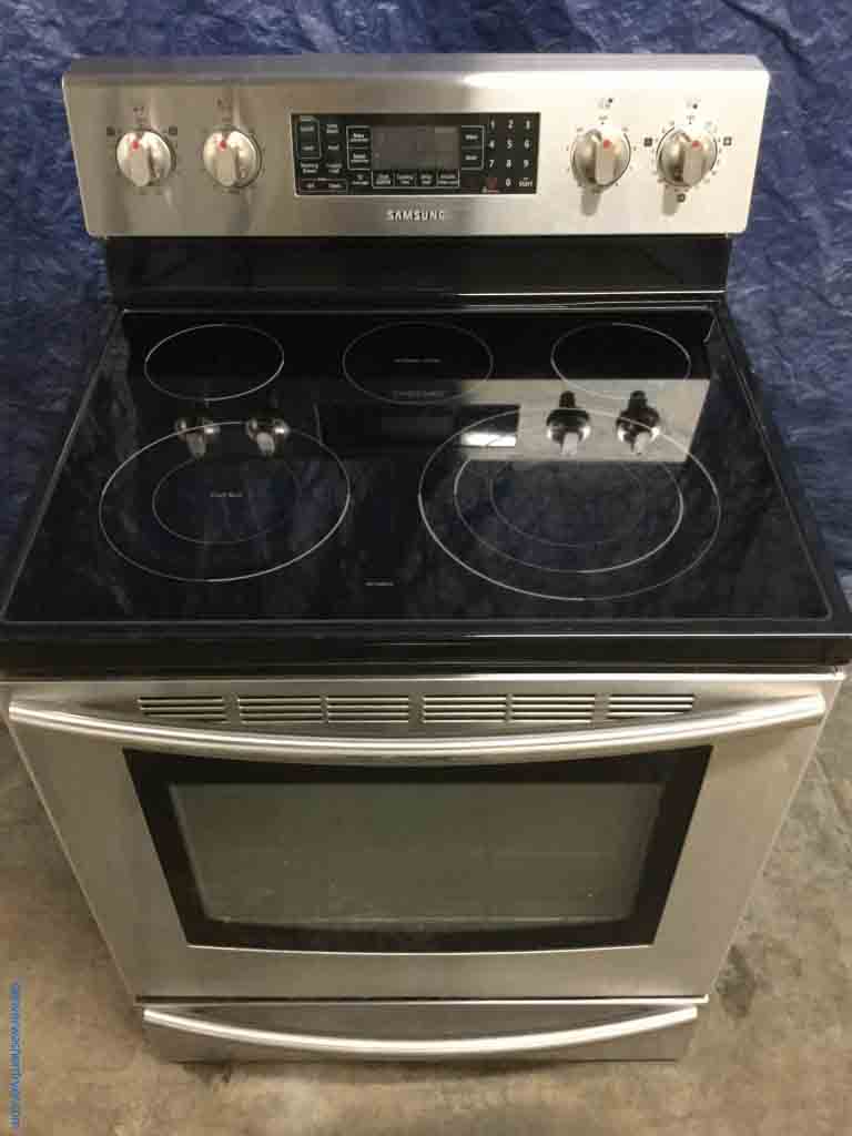 Used Stainless Samsung Range, Glass-Top, Electric, 1-Year Warranty!