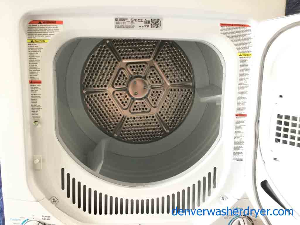 Newer Model 24″ Wide Stackable(Unitized) GE Laundry Center, Electric, 1-Year Warranty