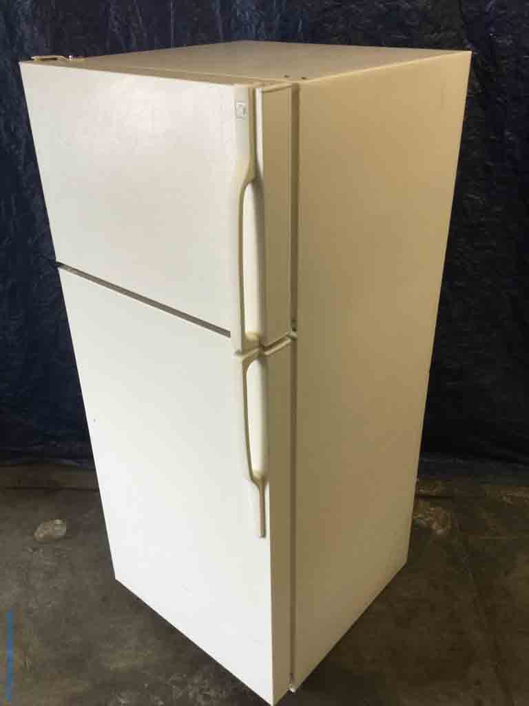 Used GE Refrigerator, Almond Color, 18 Cu. Ft., Clean and Cold, 1-Year Warranty!
